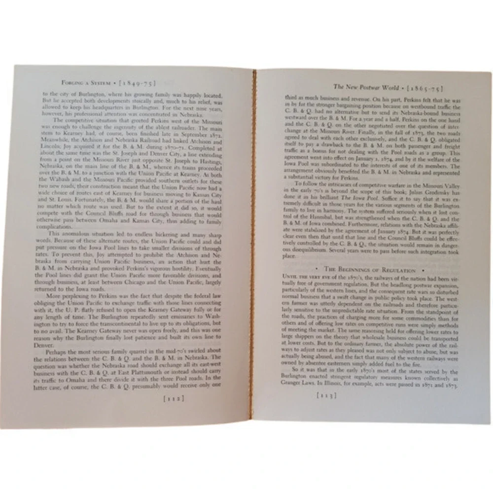 Burlington Route by Richard Overton‎ 1976 Bison Book printing Paperback Railfan